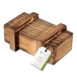 GADGET HERO Geschenkbox Holz klein - magische Geldgeschenkbox aus Holz - Puzzlebox für Geschenk - IQ Knobelspiel - Rätselbox mit Geheimfach - Mystery Box - Geld Geschenk aus Holz - Rätselbox