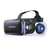 VR Brille für 3D Filme und Spiele, Brille Video Movie Game Brille 3D vr Kompatibel mit 4.7 ~ 6 Zoll Smartphones (Schwarz)