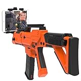 VR Bluetooth Gewehr zum HTC VIVE Schießen Spiel Gamepad Regler Mit Motor Vibration für 4 bis 6 Zoll Smartphone iPhone Samsung Tablet iPad Android (Orange)